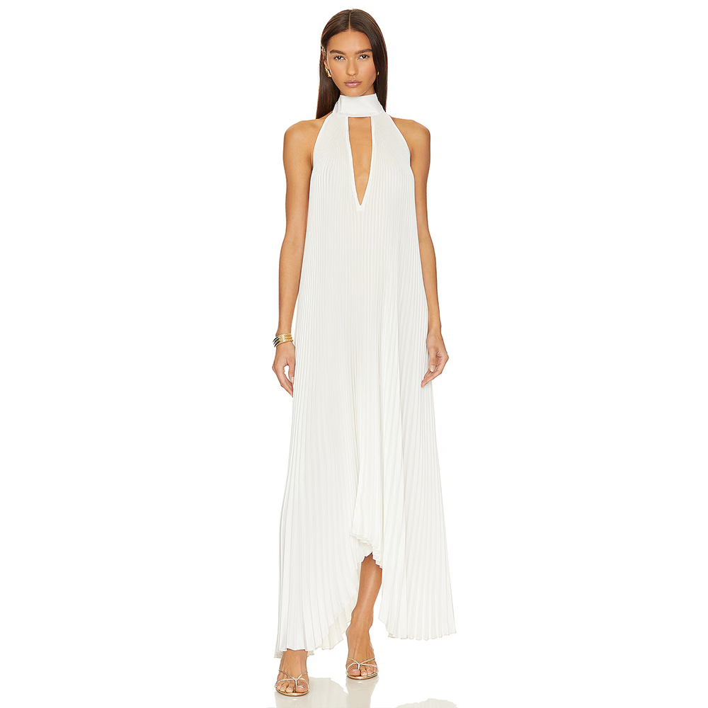Women'S Formal Wear For Wedding Guest - Vestidos de Noite com Decote V