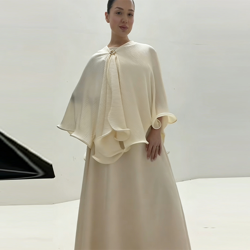 Woman Formal Wear - Conjunto de Vestido com Xale Romântico