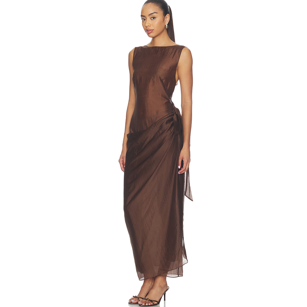 Women'S Formal Wear For Wedding Guest - Vestidos de Noite Sem Mangas com