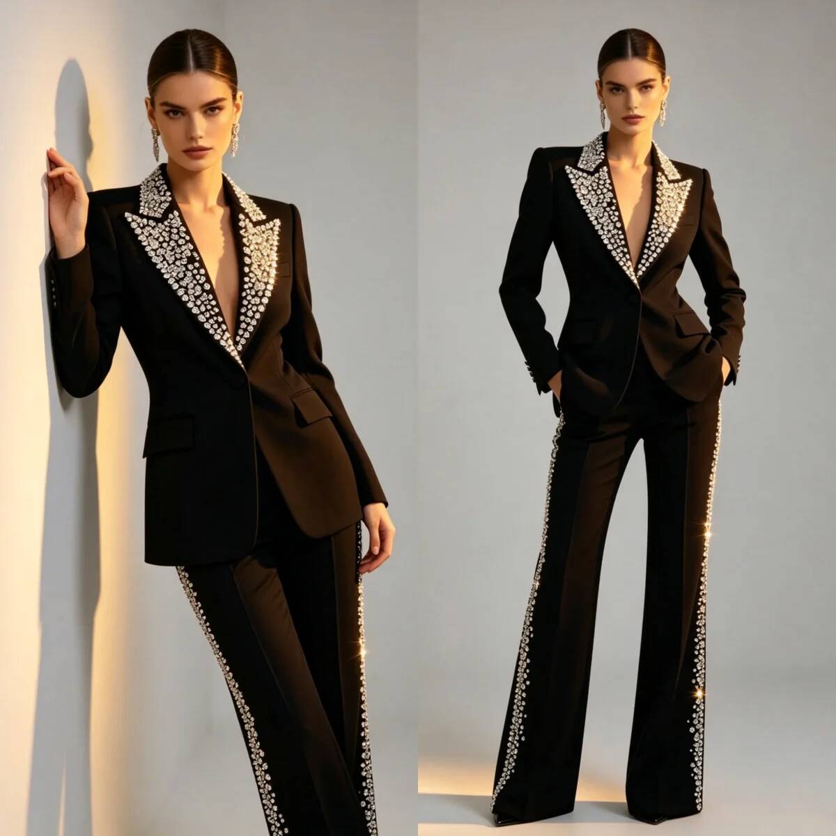 Women'S Formal Wear Plus Size - Conjuntos de Cristais de Moda em