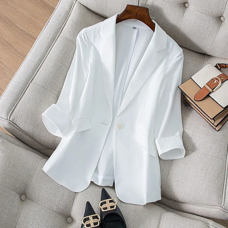 Women'S Formal Wear Plus Size - Jaqueta de diamante slim fit feminina,
