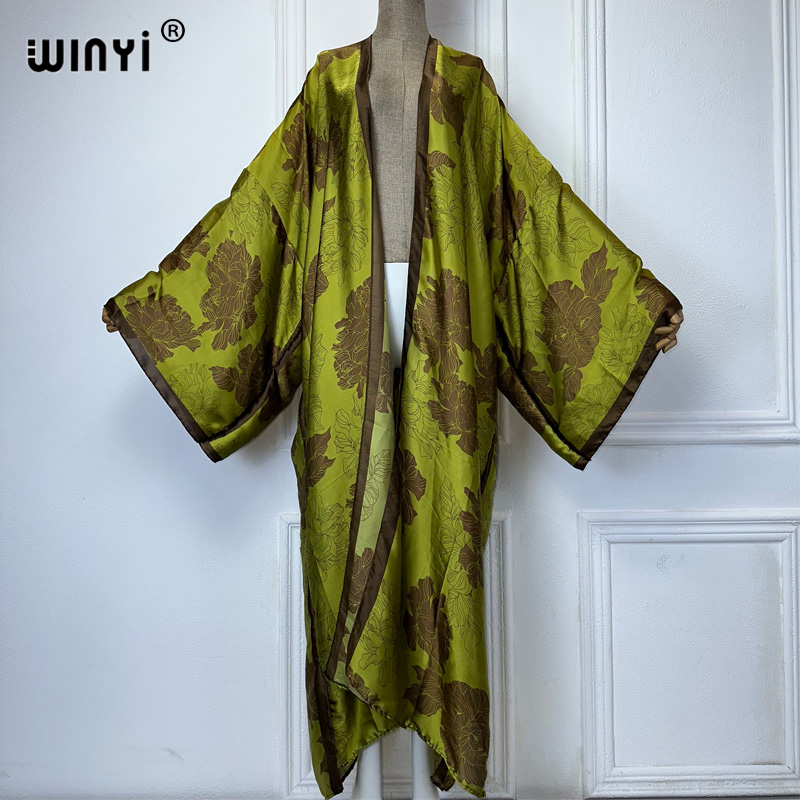 Young Women'S Formal Wear - Winyi áfrica boho impressão quimonos vestidos