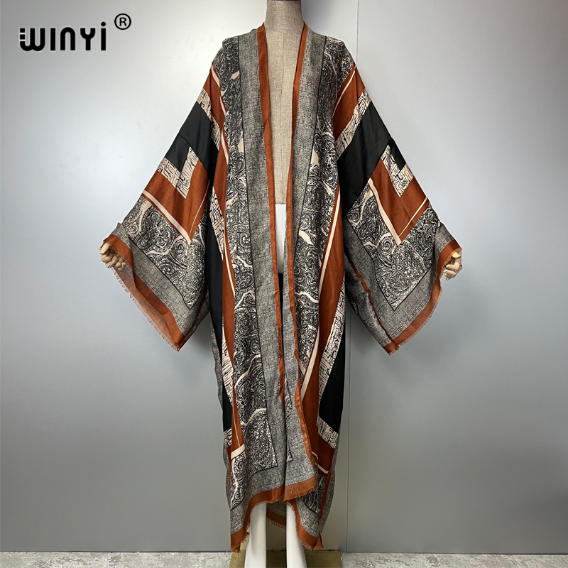 Young Women'S Formal Wear - Winyi boêmio quimono impressão cardigan casaco