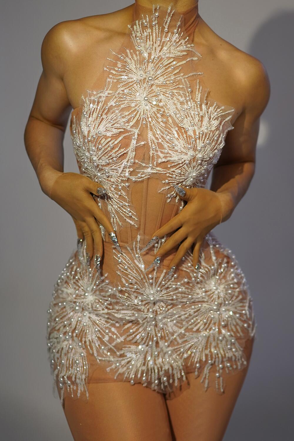 Strass brilhantes pérolas neve - Woman Formal Wear avaliação e preço