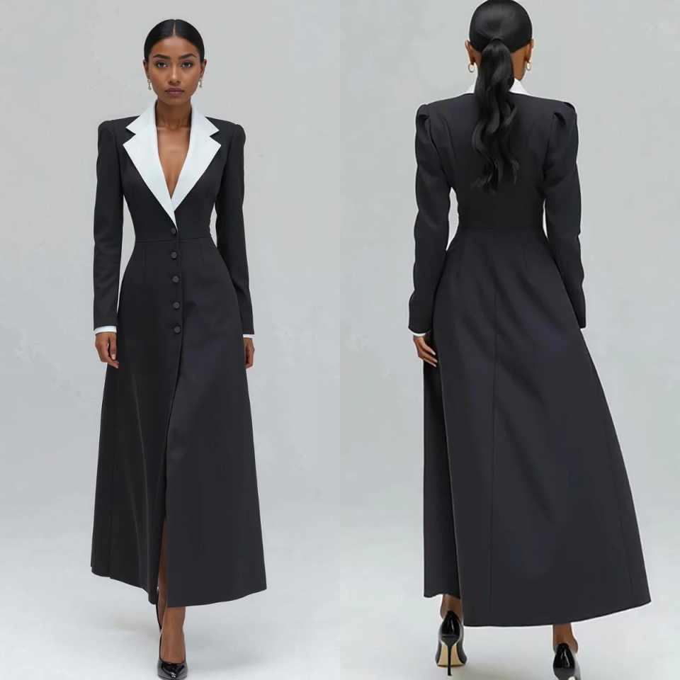 Blazer Longo Feminino Estilo A - Women'S Formal Wear For Wedding Guest avaliação e preço