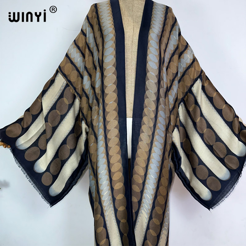 WINYI-quimono estampado geomét - Young Women'S Formal Wear avaliação e preço