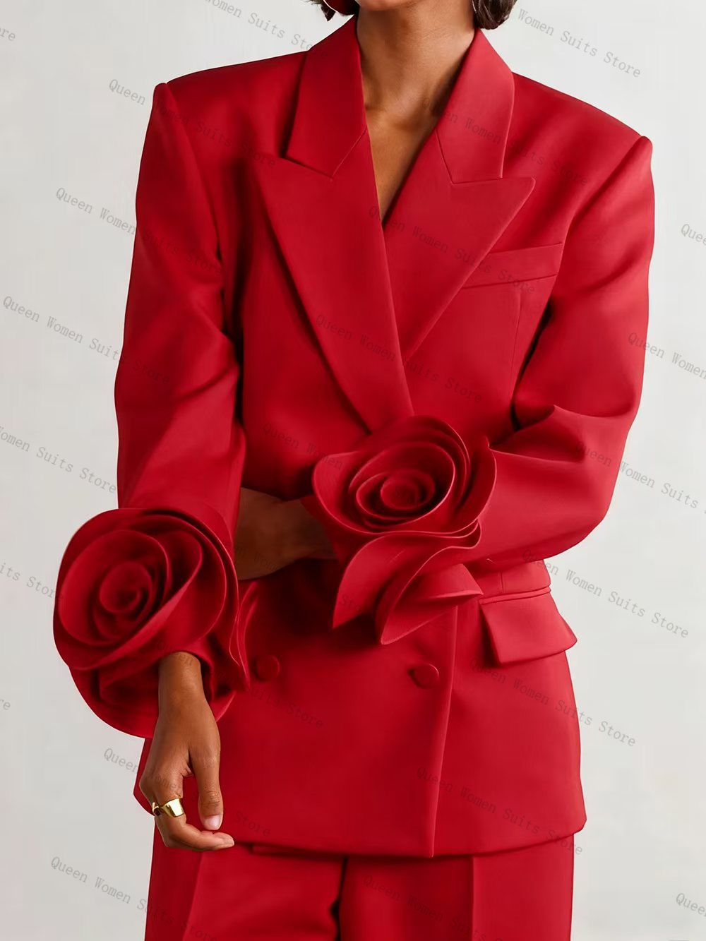Luxo vermelho feminino terno c - Women'S Formal Wear For Wedding Guest avaliação e preço
