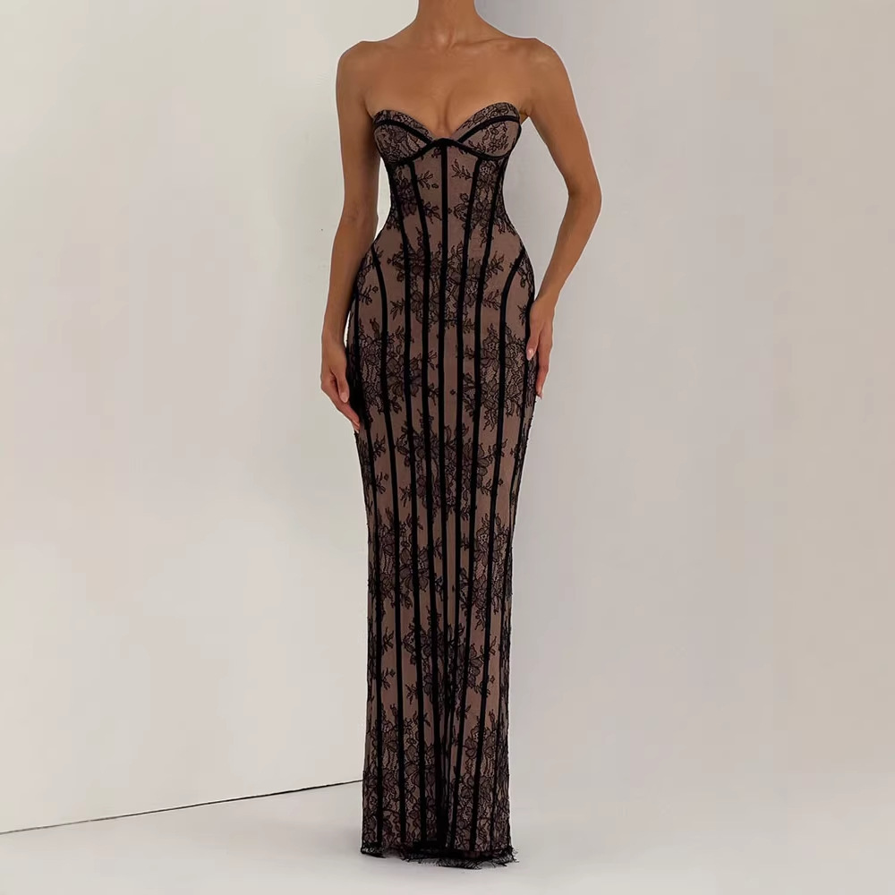 Vestido Maxi Bodycon Sem Alças - Woman Formal Wear avaliação e preço